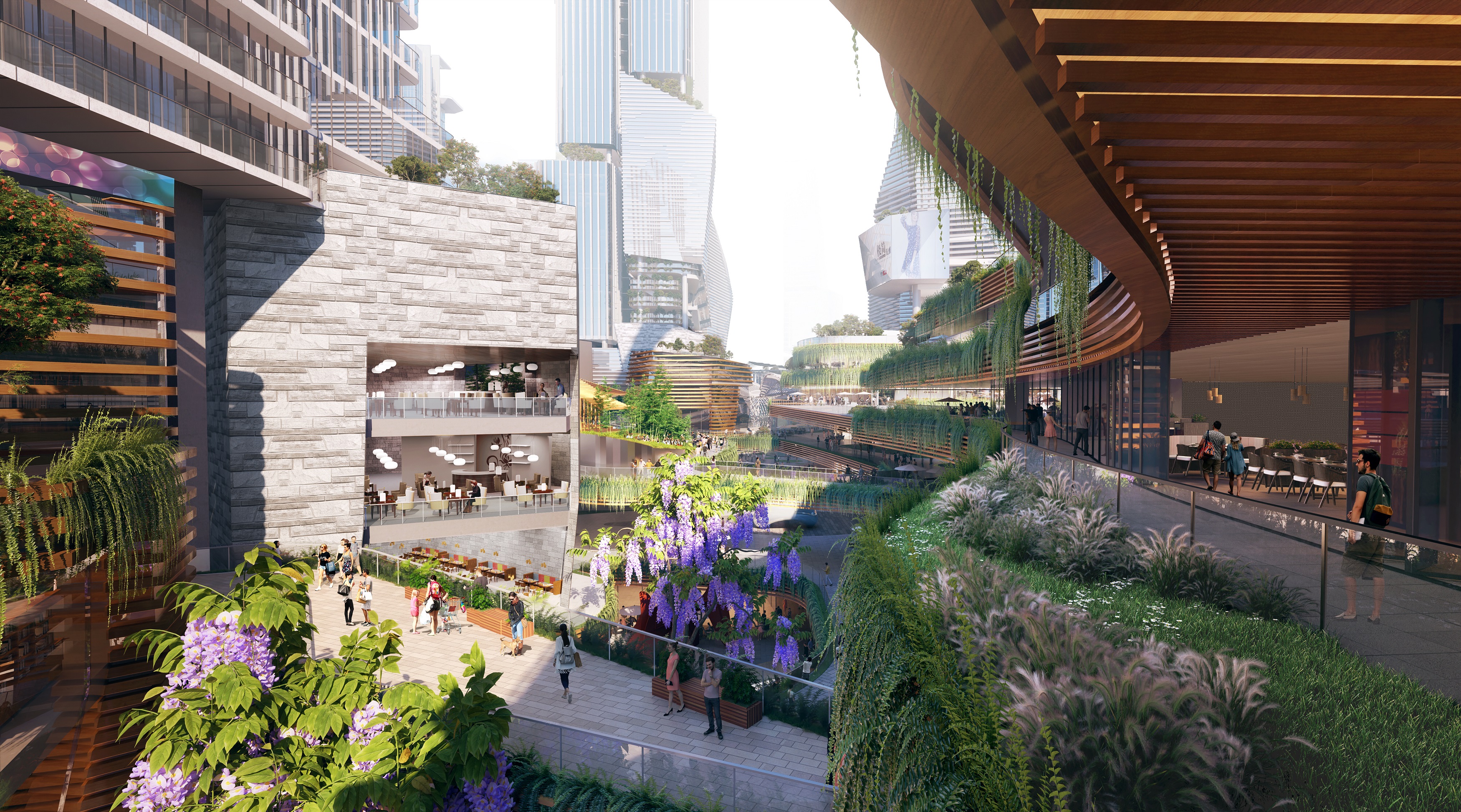 效果图)市民只要进入大运枢纽,就能在半小时内实现任何城市场景的转换